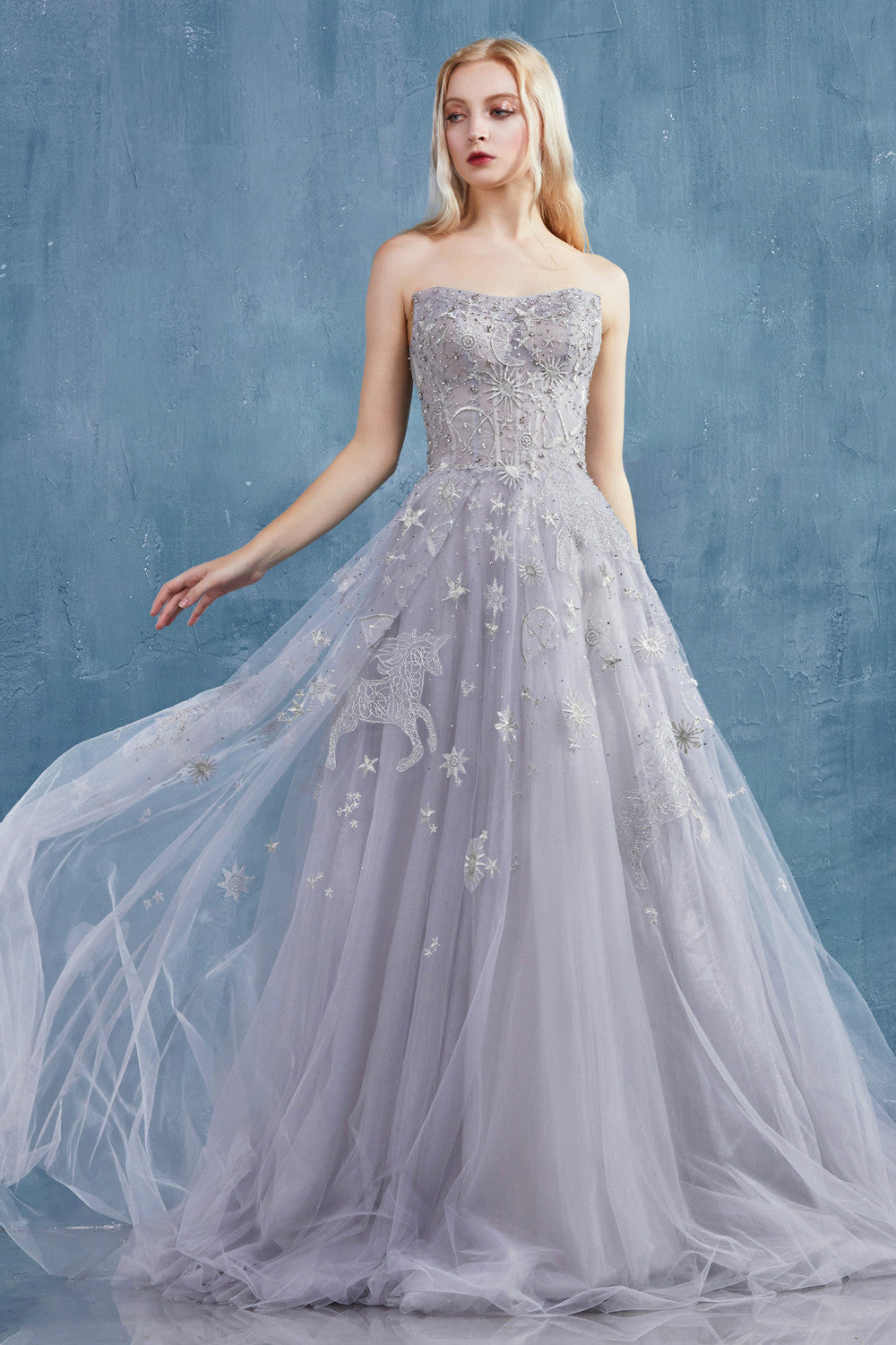 Silver Kaley Constellation Ball Gown
