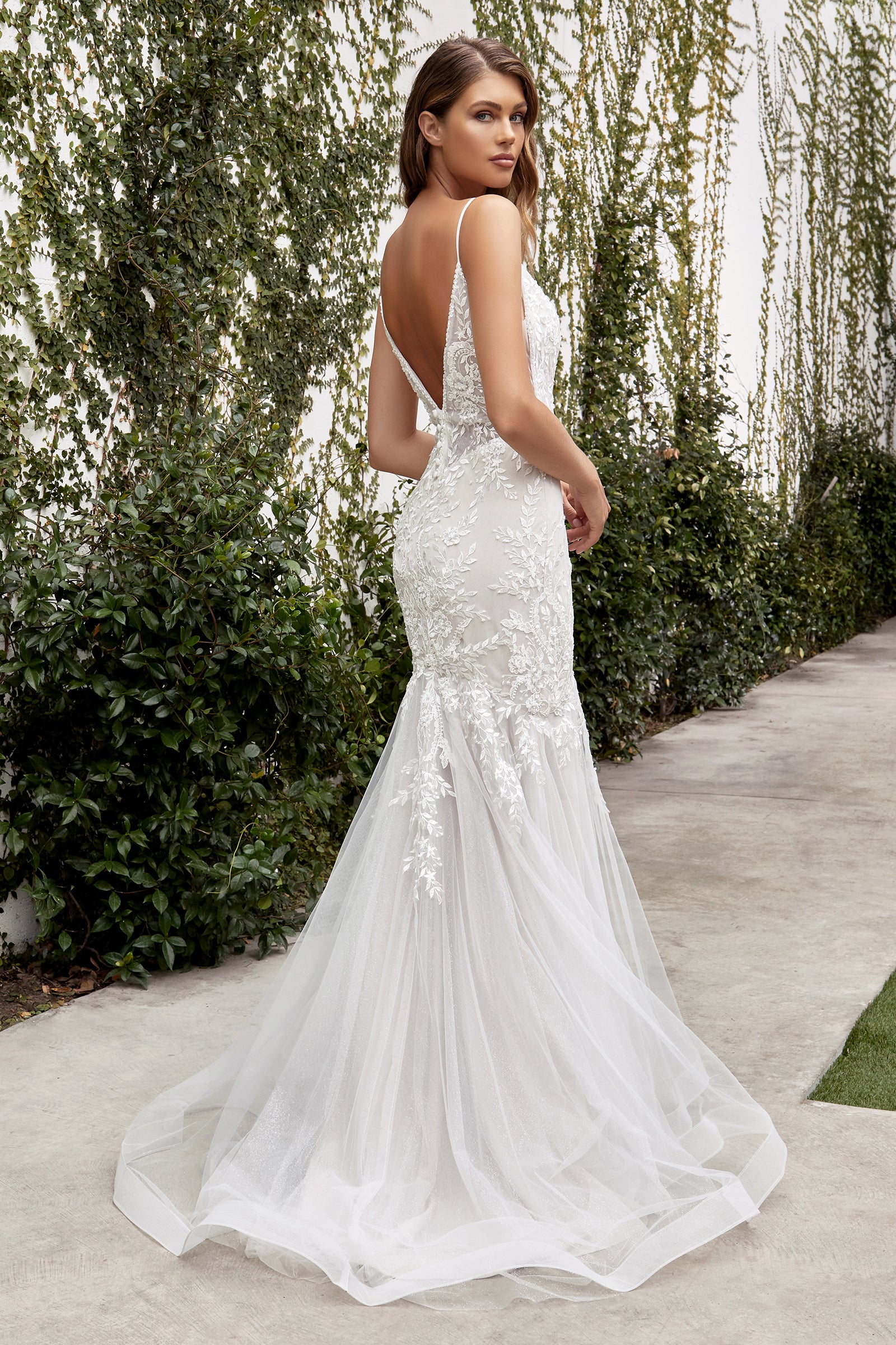 Anya Gown, Beaded Spaghetti Strap Wedding Dress