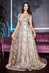 Floral and Vine Embellished Gold Leaf Gown Stage 9 Secrets Floral and Vine Embellished Gold Leaf Gown Stage 9 Secrets