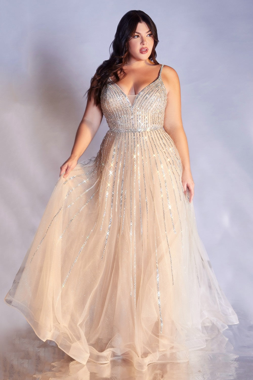 Champagne Carrie Evening Dress