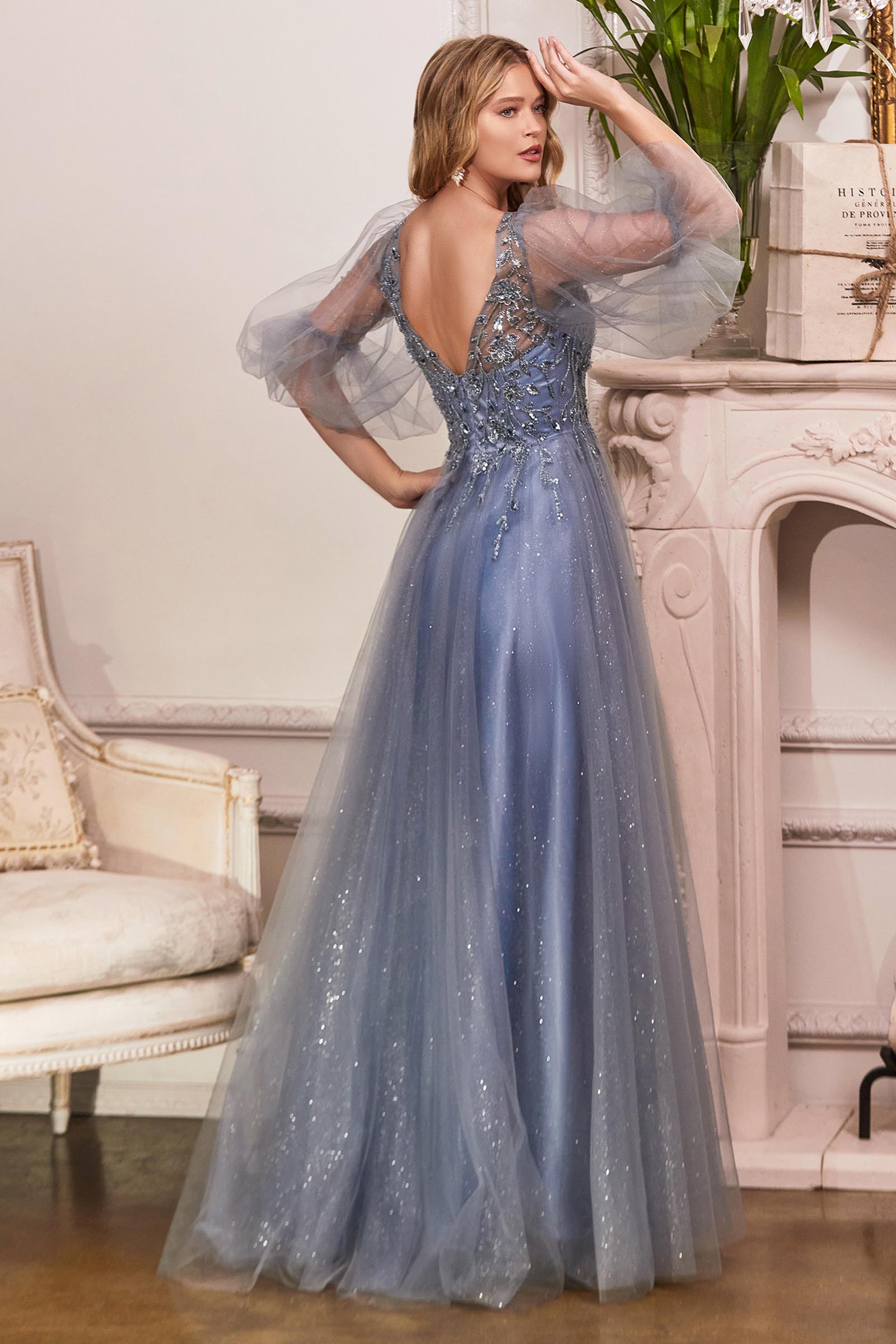 Layered Glitter Tulle A Line Gown – Stage 9 Secrets Layered Glitter Tulle A Line Gown – Stage 9 Secrets