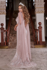 Mindy Sequin Gown Pink