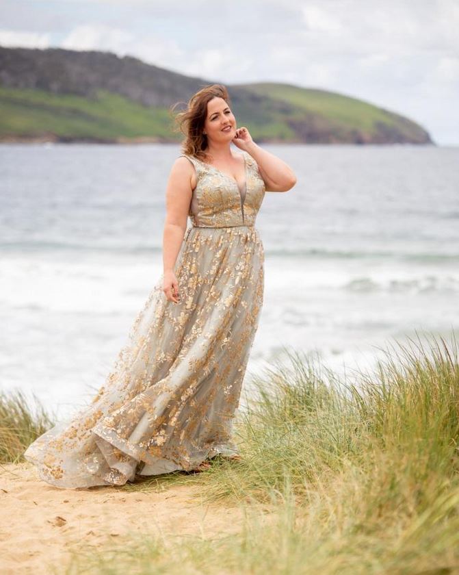 Floral and Vine Embellished Gold Leaf Gown Stage 9 Secrets Floral and Vine Embellished Gold Leaf Gown Stage 9 Secrets