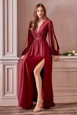 Long Sleeve Satin Danielle Gown
